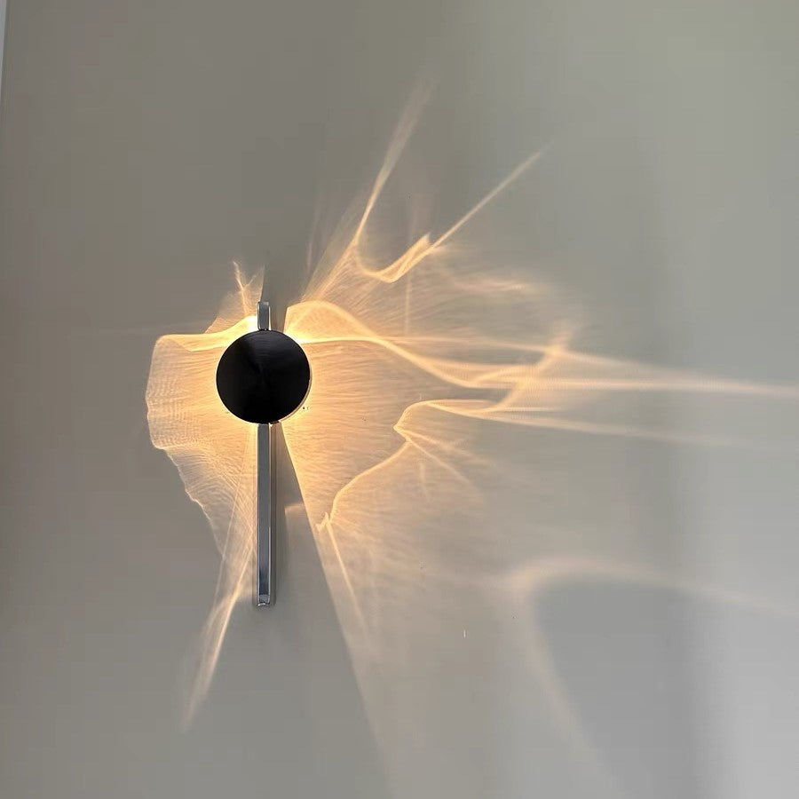 Casora FlowLuxe Ripple LED Wall Light - detail of matte ripple surface