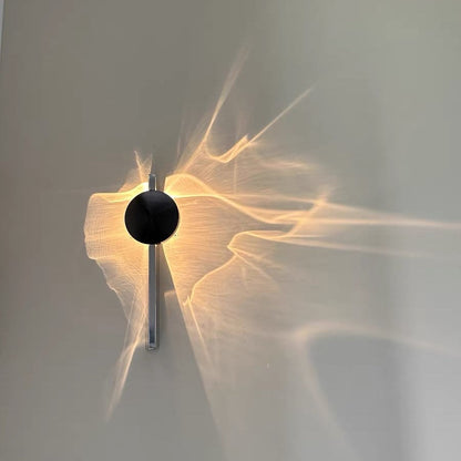 Casora FlowLuxe Ripple LED Wall Light - detail of matte ripple surface
