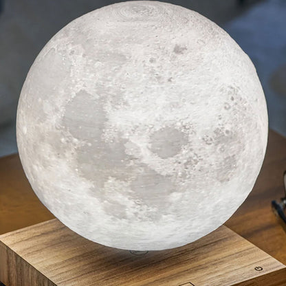 Casora Levitating Moon Lamp - in-context bedside table styling